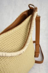 Productfoto 1 van Beige gevlochten handtas met gevlochten handgreep door Modeno voor Dames