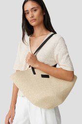 Beige gevlochten schoudertas van Opus voor Dames