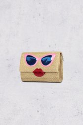 Beige geweven schoudertas met speelse afwerking van Bulaggi voor Dames