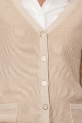 Beige glinsterende cardigan van Claude Arielle voor Dames