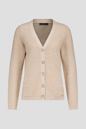 Beige glinsterende cardigan van Claude Arielle voor Dames
