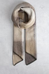 Voorkant van Beige - grijs sjaal met gestreept motief door Liberty Island voor Dames