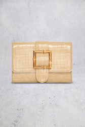 Voorkant van Beige handtas met krokodillenstructuur door Bulaggi voor Dames