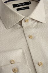 Productfoto 2 van Beige hemd met fijn motief - Slim fit door Dansaert Black voor Heren