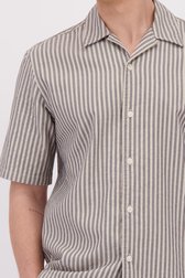 Detail van Beige hemd met grijze structuurstof   door Only & Sons voor Heren