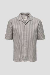 Productfoto 1 van Beige hemd met grijze structuurstof   door Only & Sons voor Heren