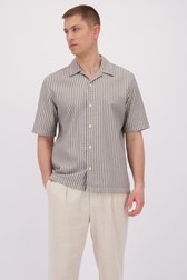 Voorkant van Beige hemd met grijze structuurstof   door Only & Sons voor Heren