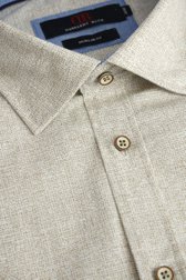 Productfoto 2 van Beige hemd met korte mouw - Regular fit door Dansaert Blue voor Heren