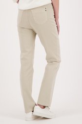 Beige jeans met elastische taille - comfort fit van Anna Montana voor Dames