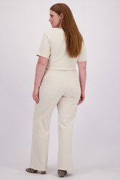Achterkant van Beige jeans - Wide leg fit door ONLY Carmakoma voor Dames