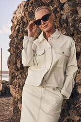 Beige jeansvest met knopen van Geisha voor Dames