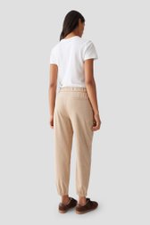 Achterkant van Beige joggingbroek met suède look door Opus voor Dames