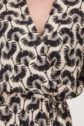 Beige jumpsuit met zwarte print  van Geisha voor Dames