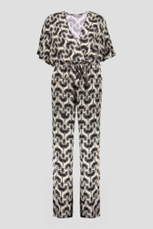 Beige jumpsuit met zwarte print  van Geisha voor Dames