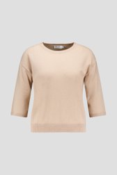Beige kasjmier trui met korte mouwen van DAUST voor Dames
