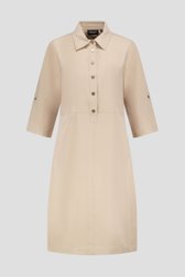 Beige kleed met goudkleurige knopen van Signature voor Dames