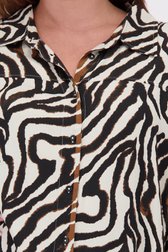 Detail van Beige kleedje met zwart-bruine print door ONLY Carmakoma voor Dames