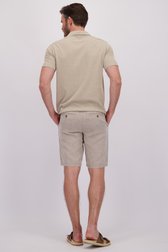 Achterkant van Beige linnen bermuda met elastische taille door Upper East voor Heren