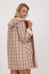 Beige mantel met geruit motief van Libelle voor Dames