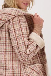 Beige mantel met geruit motief van Libelle voor Dames