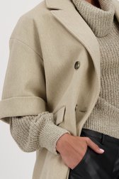 Beige mantel met halflange mouwen van JDY voor Dames