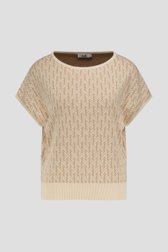 Productfoto 1 van Beige mouwloze trui met print door Libelle voor Dames