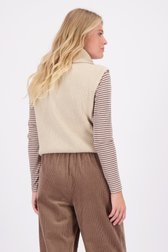 Achterkant van Beige mouwloze trui met rolkraag door Libelle voor Dames