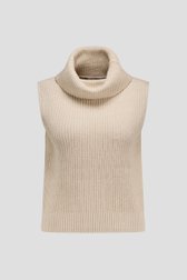 Productfoto 1 van Beige mouwloze trui met rolkraag door Libelle voor Dames