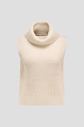 Productfoto 2 van Beige mouwloze trui met rolkraag door Libelle voor Dames