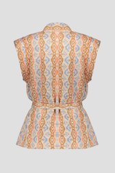 Beige mouwloze vest met print van Geisha voor Dames