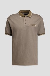 Productfoto 1 van Beige polo met fijn motief door Dansaert Blue voor Heren