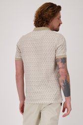 Beige polo met fijne bladerprint  van Ravøtt voor Heren