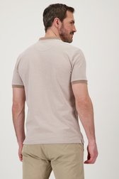 Beige polo met rits van Upper East voor Heren