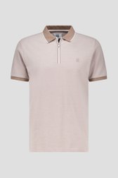 Beige polo met rits van Upper East voor Heren