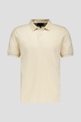 Beige polo met wit motief  van Ravøtt voor Heren