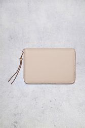 Achterkant van Beige portemonnee met leather look door Laurent David voor Dames