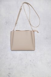 Voorkant van Beige schoudertas met extra gevlochten riem door Laurent David voor Dames