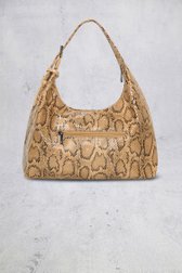 Achterkant van Beige schoudertas met slangenprint door Bulaggi voor Dames