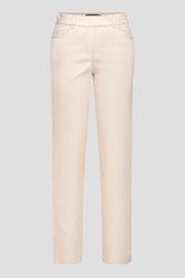 Beige stretchbroek met elastische taille van Claude Arielle voor Dames