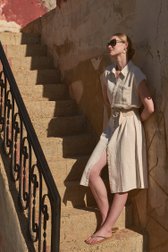 Beige suède tailleriem van Liberty Island voor Dames