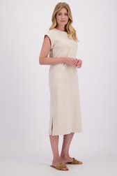 Voorkant van Beige T-shirt kleedje  door Libelle voor Dames