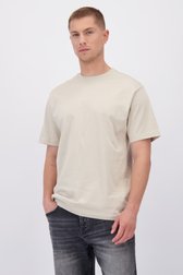 Voorkant van Beige T-shirt met ronde hals door Only & Sons voor Heren