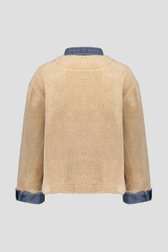 Productfoto 2 van Beige teddy jas met denim door Geisha voor Dames