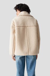 Achterkant van Beige teddy jas door Opus voor Dames