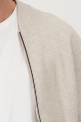 Beige tricot cardigan met rits van Dansaert Blue voor Heren