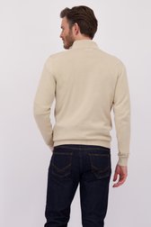 Achterkant van Beige trui met korte rits door Michaelis voor Heren