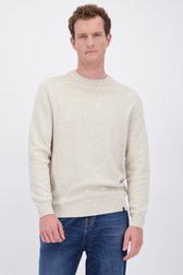Voorkant van Beige trui met lange mouwen door Ravøtt voor Heren