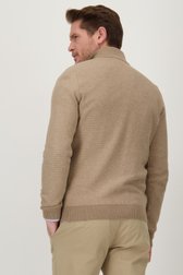 Beige trui met ritskraag van Dansaert Blue voor Heren