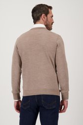 Beige trui met V-hals en wol van Dansaert Black voor Heren