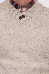 Detail van Beige trui met V-hals door Ravøtt voor Heren